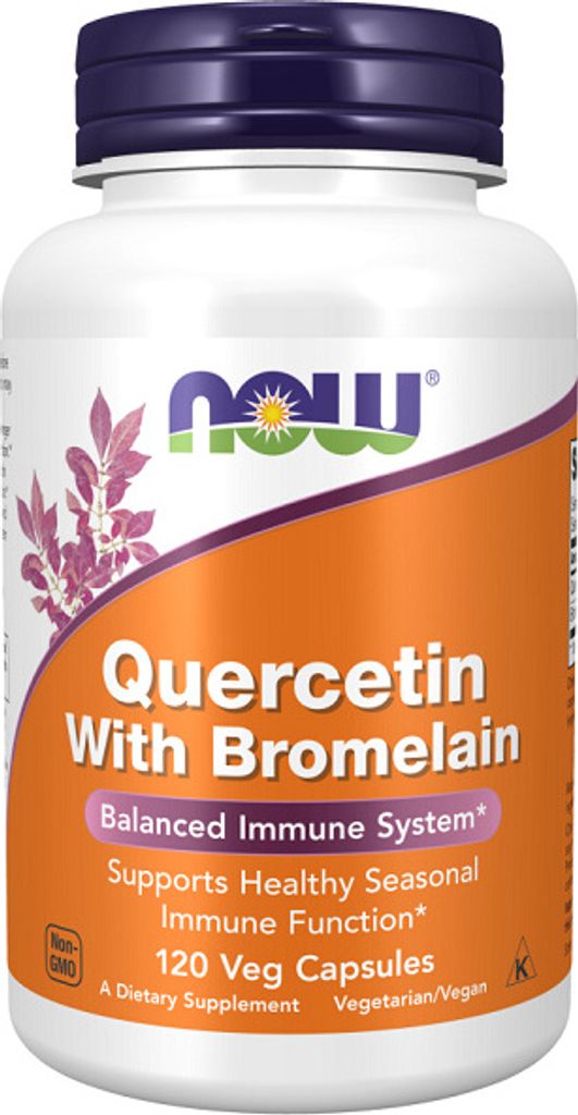 Quercetin mit Bromelain 120 Gemüsekapseln Now Foods Produktbild 