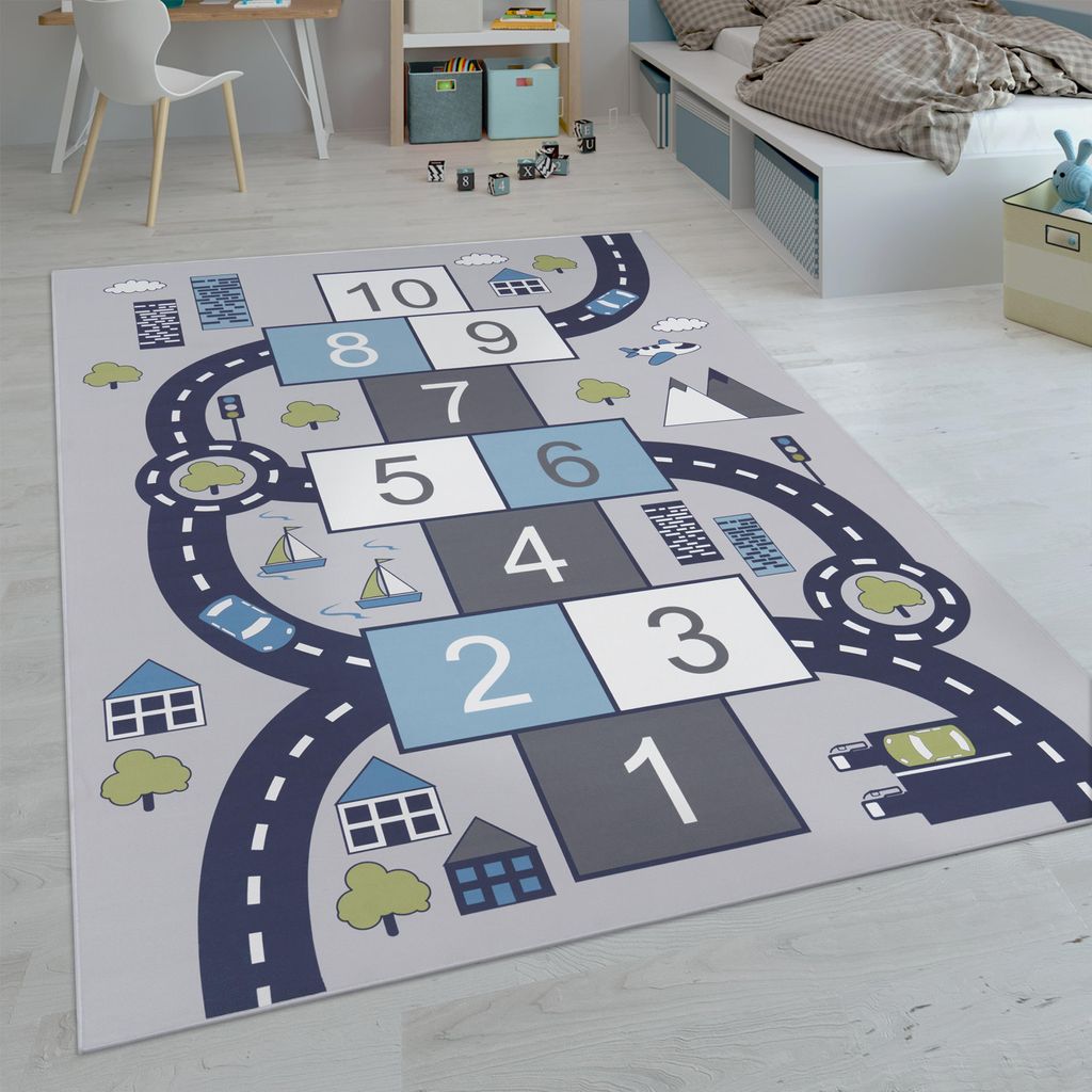Kinder-Teppiche, Kurzflor-Teppiche für Kinderzimmer mit Produktbild 