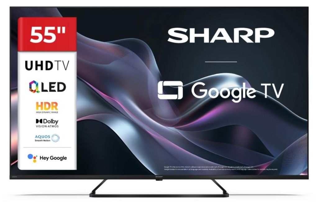 Sharp 55HP6265E, 139,7 cm (55"), 3840 x 2160 Pixel, QLED, Smart-TV, WLAN, Schwarz