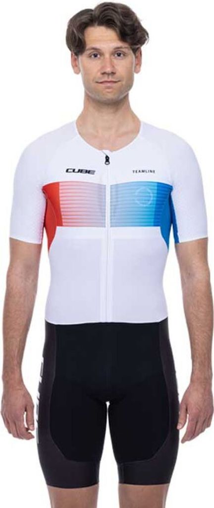 Cube Teamline Kurzarm-trisuit Weiß M Mann Weiß M