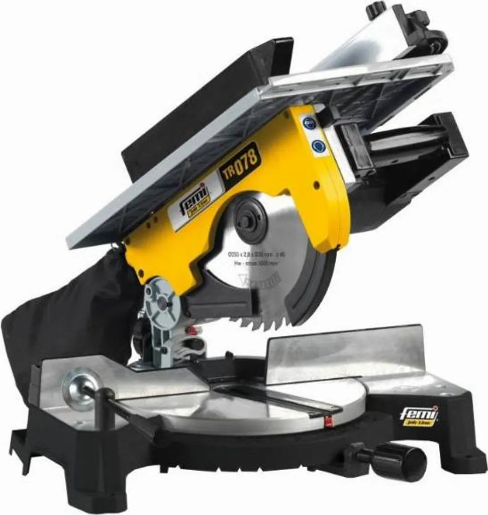 Scie à onglet pour menuiserie FEMI TR 078 Ø250 1800W coupe précise