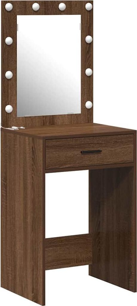 Schminktisch Braun Eichen-Optik 50 x 41 x 135 cm Holzwerkstoff