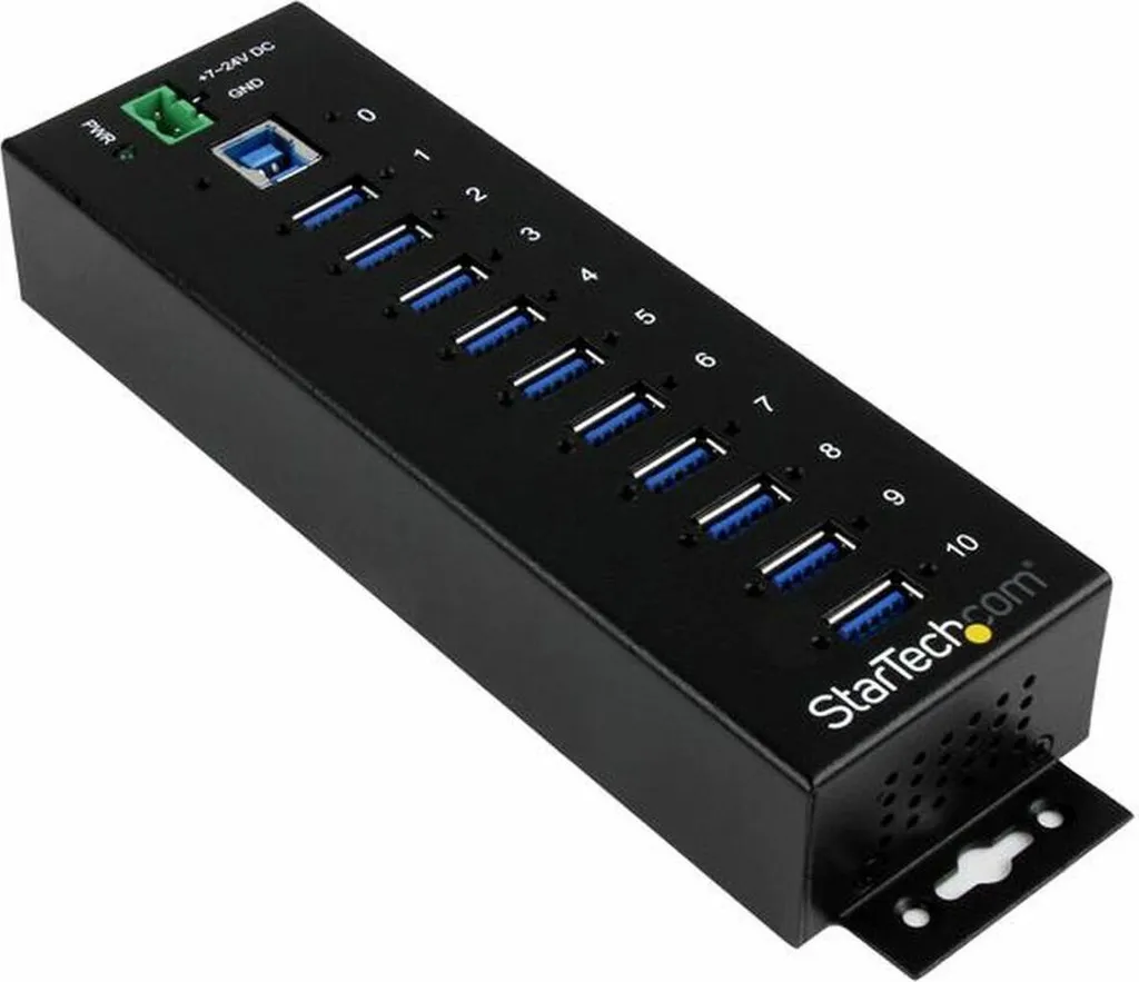 Hub USB 10 ports StarTech pour Rack et Bureau - ST1030USBM Noir