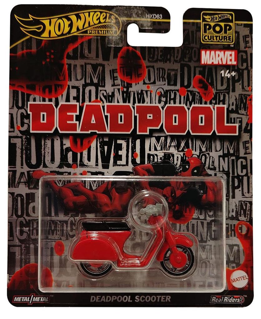 Mattel Hot Wheels Premium Deadpool Scooter JBL70 Produktbild 