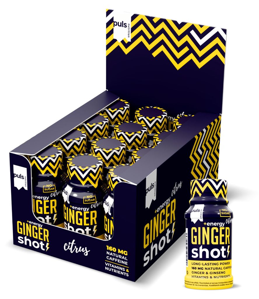 PULS Nutrition Energie Shot Ingwer 60ml, 12er Pack – Produktbild 