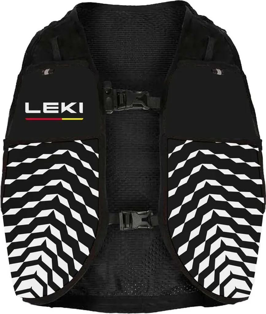 Portage Bâtons Trail Leki Quiver Gilet Noir L-XL pour Compétition