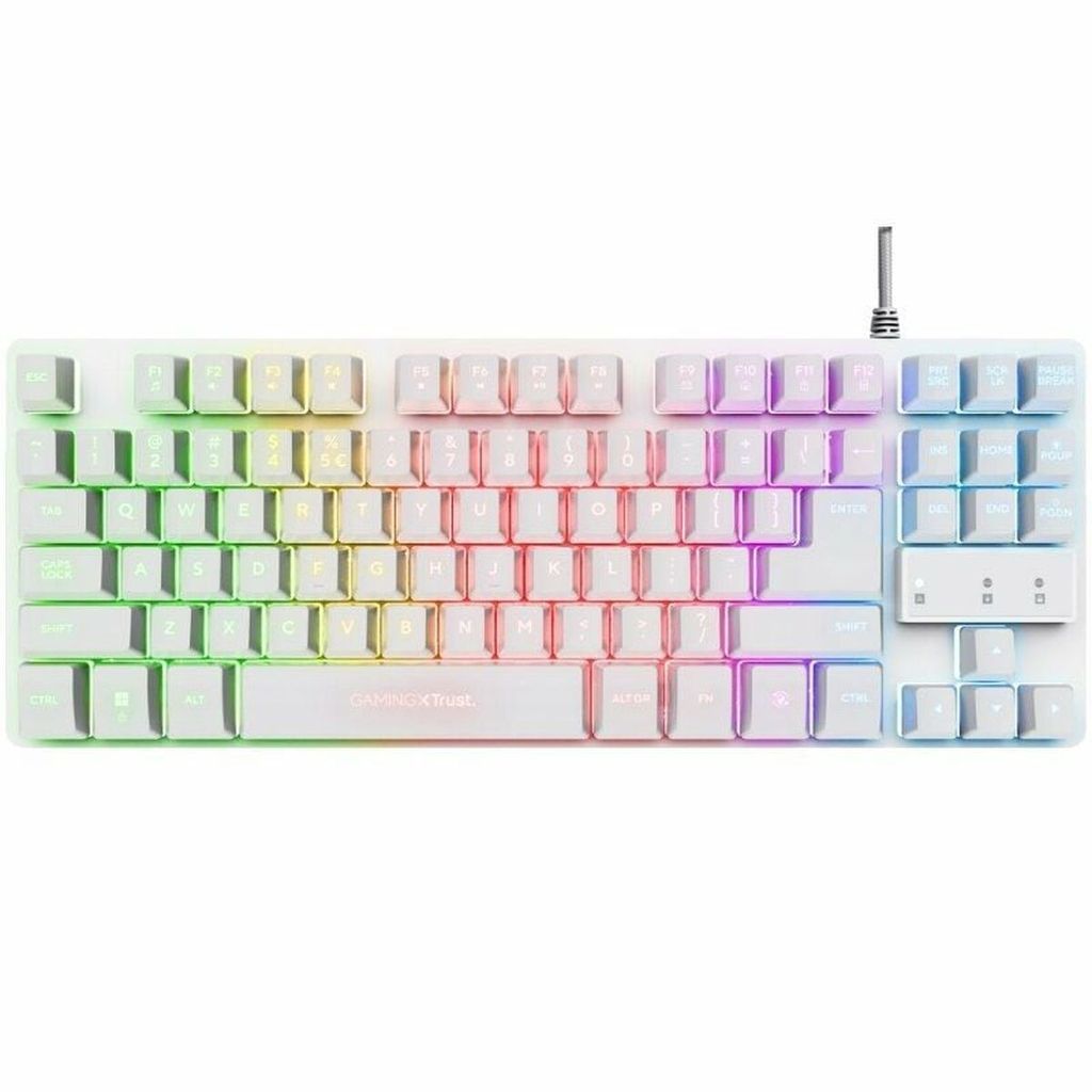 Gaming Tastatur Trust GXT 833W Weiß Qwerty Spanisch QWERTY Produktbild 