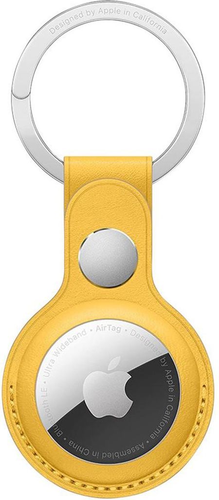 Apple Leather Key Ring voor de Apple AirTag - Meyer Lemon Productafbeelding 
