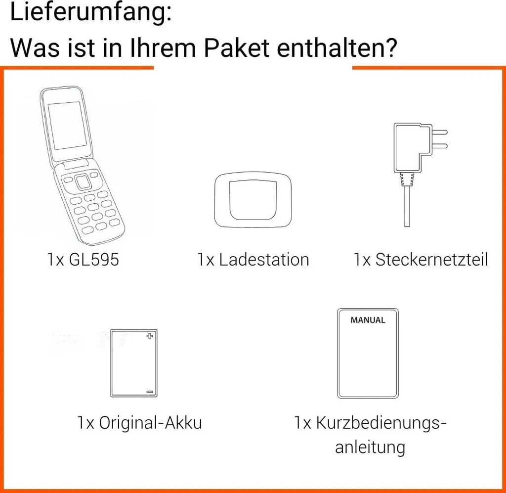 Téléphone portable noir GL 595 Geemarc avec grand écran et SOS - 14