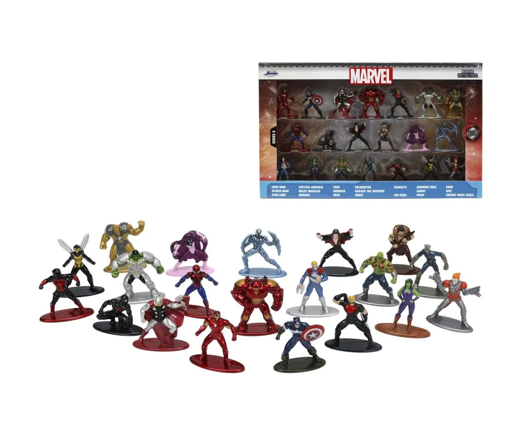 Figurines Marvel Incassables en Métal Jada Toys 20 pcs - Pack Complet