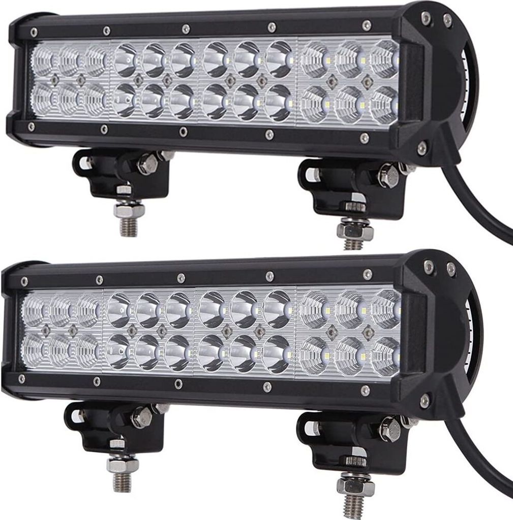 Greenmigo 2X 72W LED Arbeitsscheinwerfer weiß 12V 24V Flutlicht Reflektor Work Light Bar Scheinwerfer Arbeitslicht Offroad Arbeitslampe für Traktor
