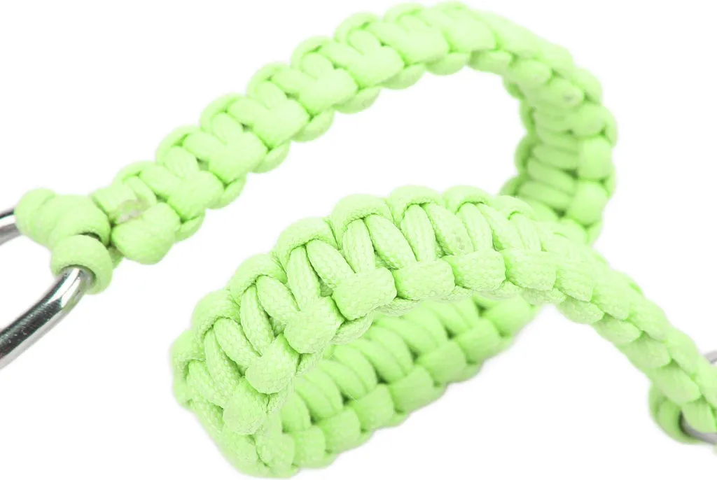 Cordon photo de plongée anti-perte inoxydable et luminescent vert fluo
