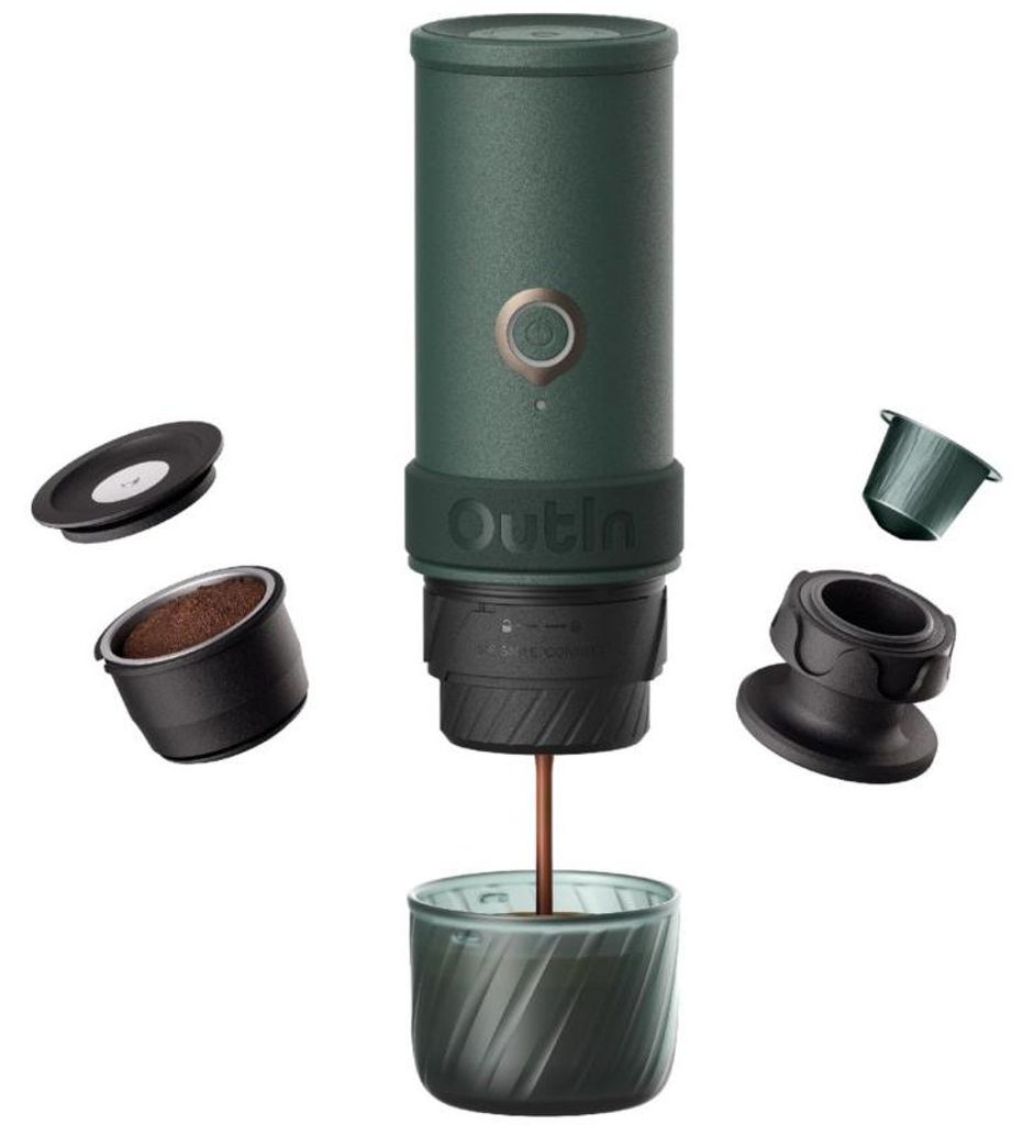 Outin OTEM-MO-01-AA-CG, Turquoise, Koffiekapsules, Gemalen Productafbeelding 