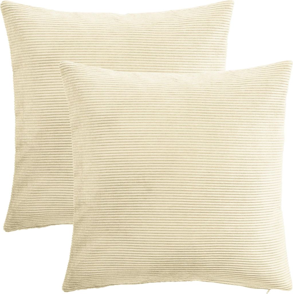 Erwin Müller Kissenhülle Glasgow" 2er-Pack natur 50x50 cm"