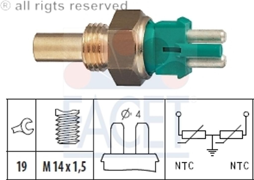 Facet Sensor, Kühlmitteltemperatur 7.3140