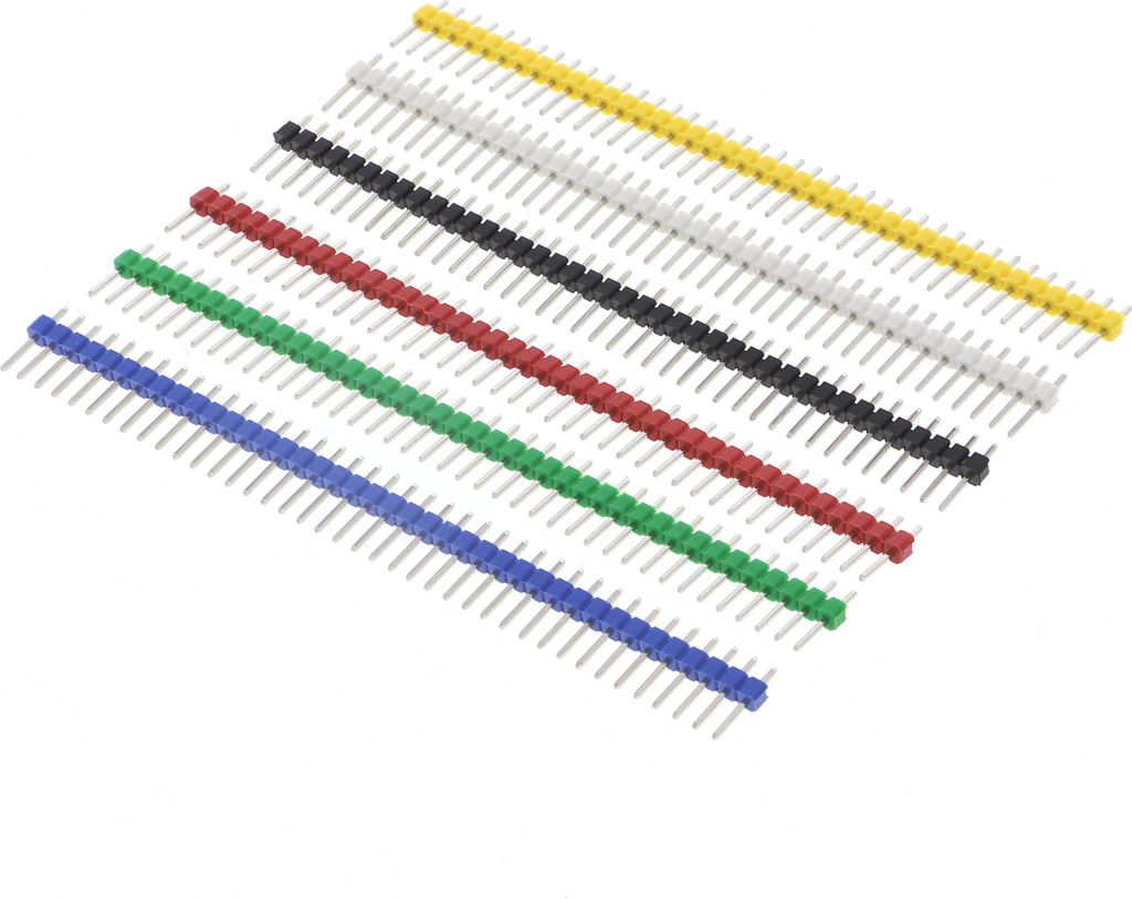 Pinleiste Set 2,54mm, 30 Stk.1x40, trennbar, 6 Farben