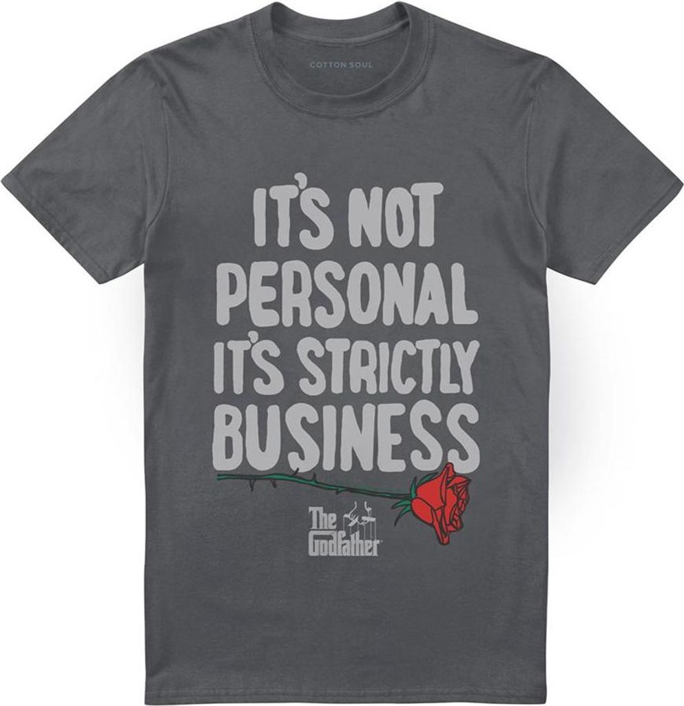 The Godfather - "Strictly Business" T-Shirt für Herren/Damen Uni TV28746 (S) (Holzkohle)