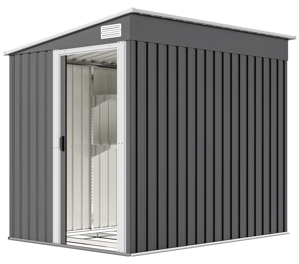 Outsunny metalen tuinhuis, 2,81 m², 154x206,5x181 cm. Productafbeelding 