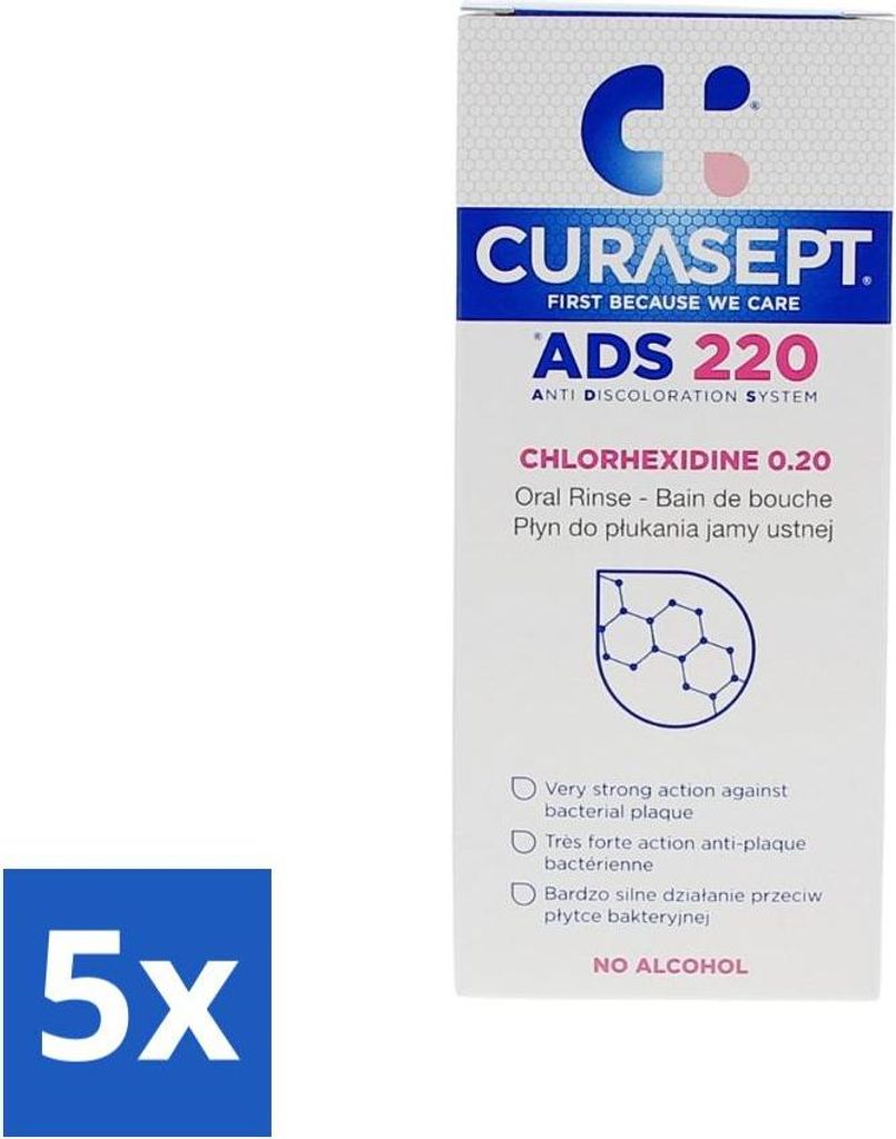 Curasept Mundspülung 0,20% CHX 200 ml - Vorteilspack - 5 Stücke