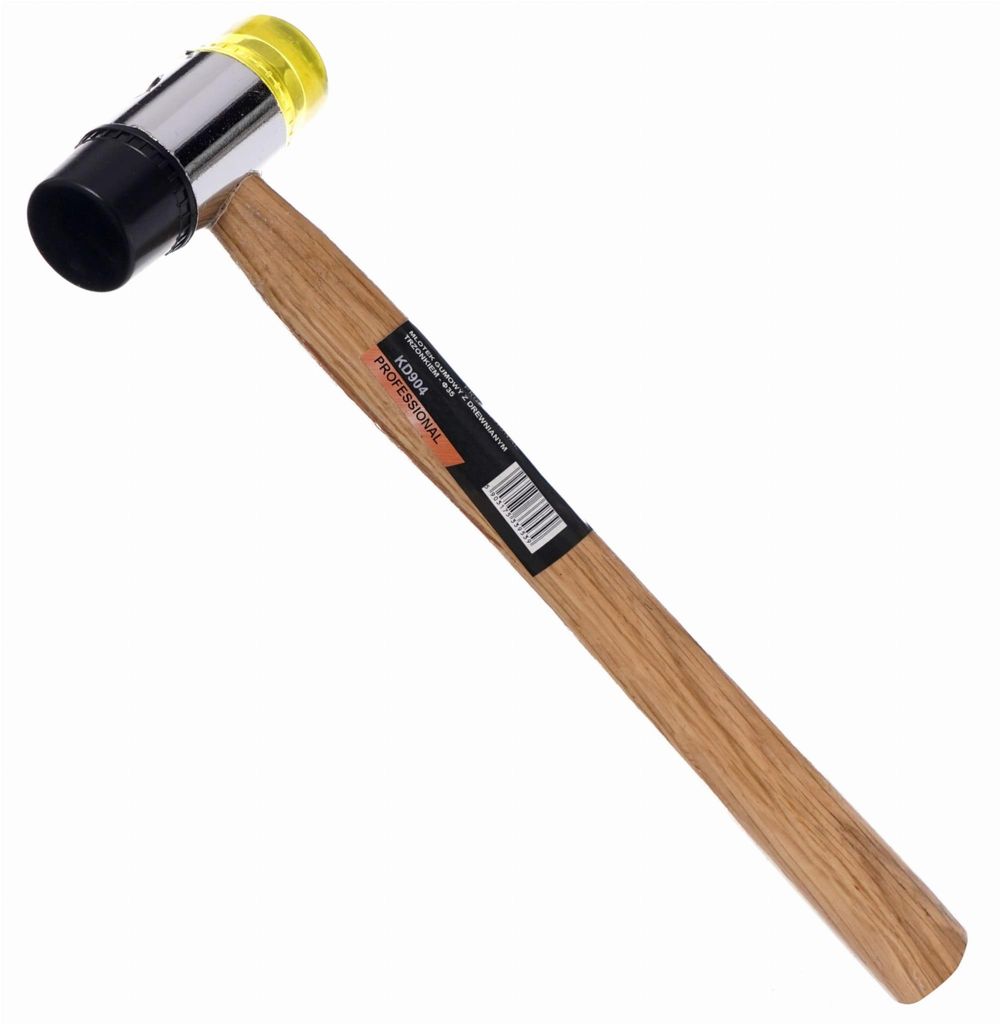 Gummikopf-Hammer mit Kunststoffelement, 35 mm, mit Produktbild 