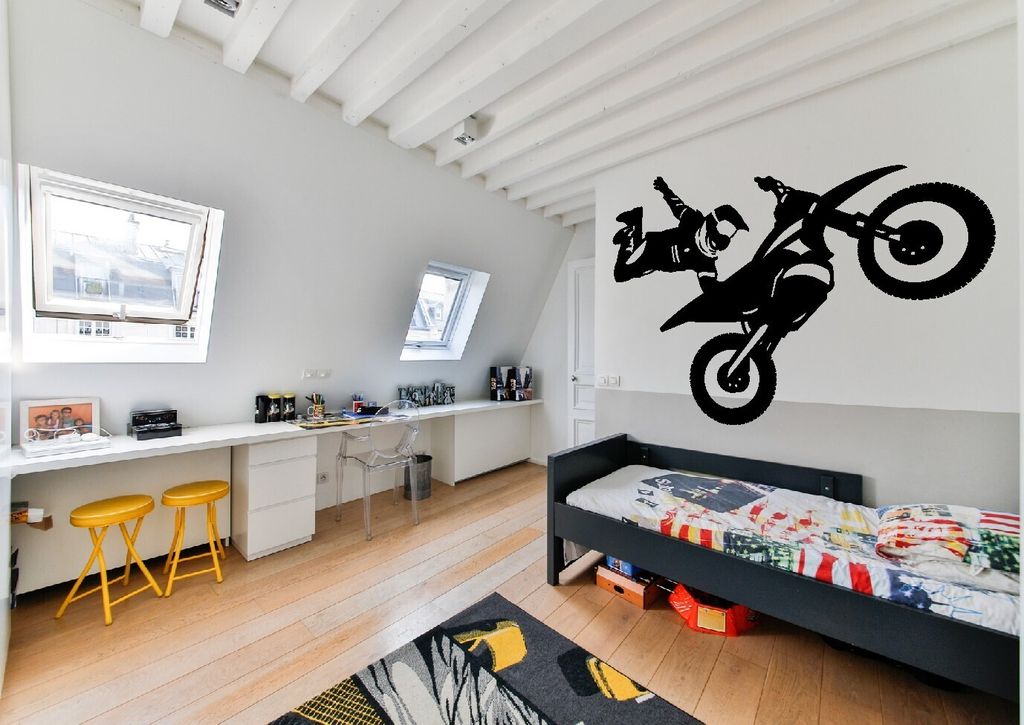 Motocrosser - Wandtattoo - MX2 - Mad Skills - Cross - Motorrad- Wandaufkleber