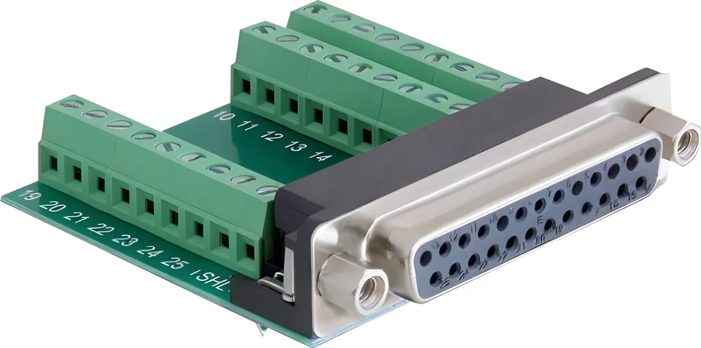 DELOCK Adaptateur Bloc Terminal 27 Broches vers D-Sub 25 Femelle 65392