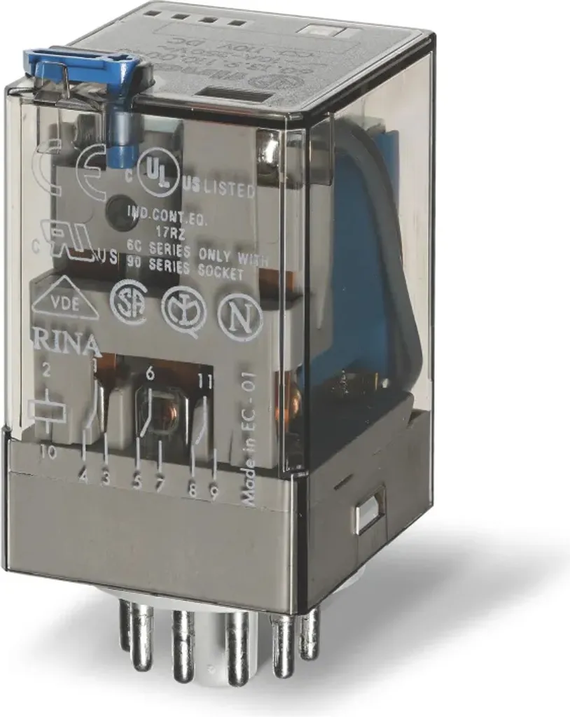 Scheda Tecnica Relè Finder 60.13.8.024.0050 - 24V AC 10A 3PDT