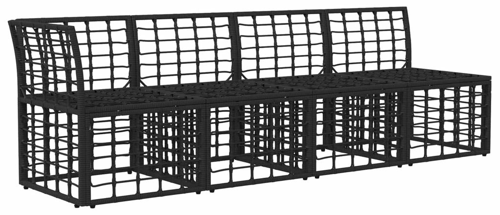 “2026 Modern“ Schwarz 4-Sitzer Garten-Sofa mit linker Armlehne 4 pcs 4-Sitzanzahl - Designermöbel 24933 - Gartensofas