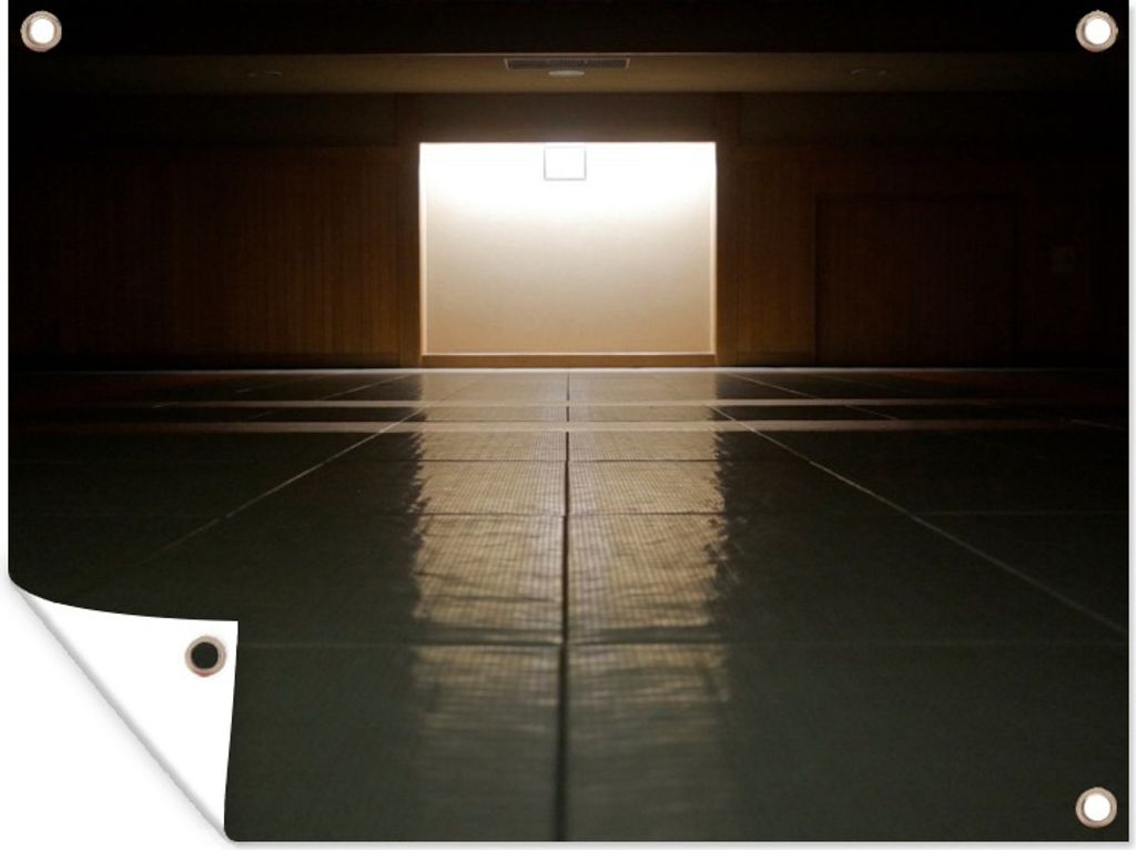 MuchoWow 40x30 cm Outdoor-Poster Gartendeko Sichtschutz Garten Poster für den Garten Das verlassene Tatami Dojo in Tokio