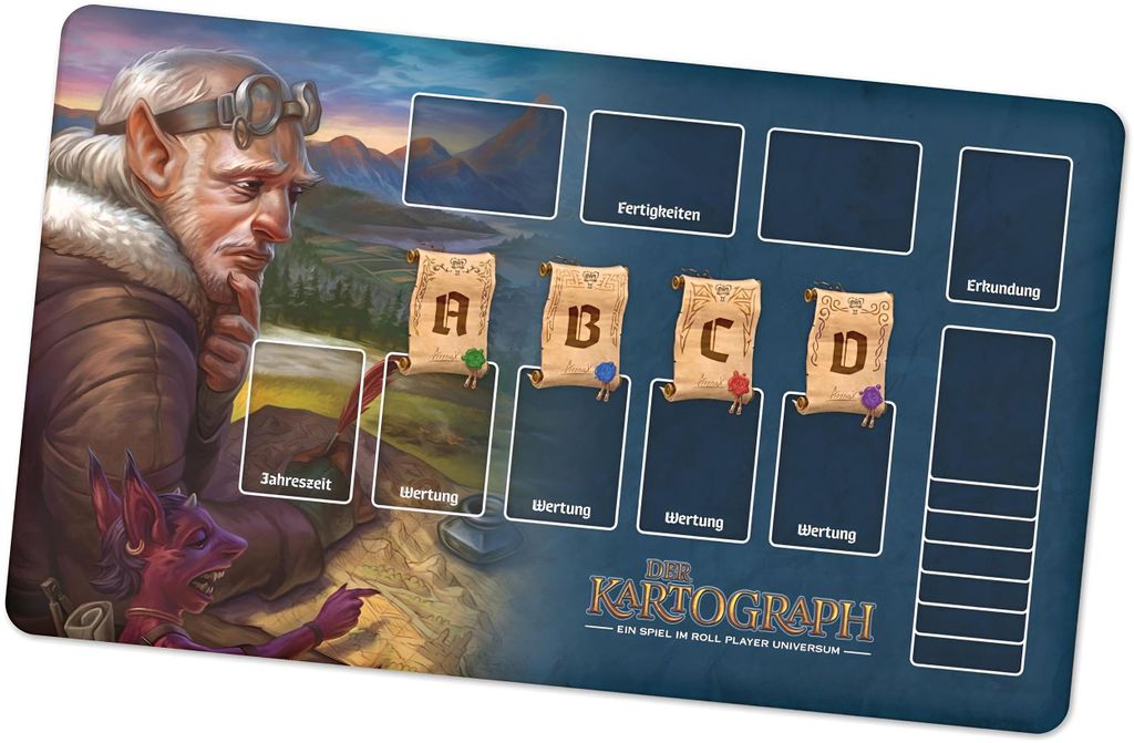 Kartograph: Doppelseitige Spielmatte für Brettspiel und Produktbild 