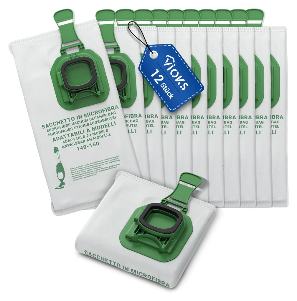 12x Staubsaugerbeutel 5-lagig Microvlies für Kobold VK 140 VK 150 Staubsauger