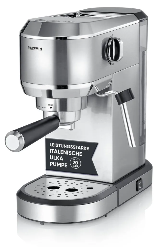 Machine à expresso Severin KA5997 Newspresa 20 bars - Gris Sidéral