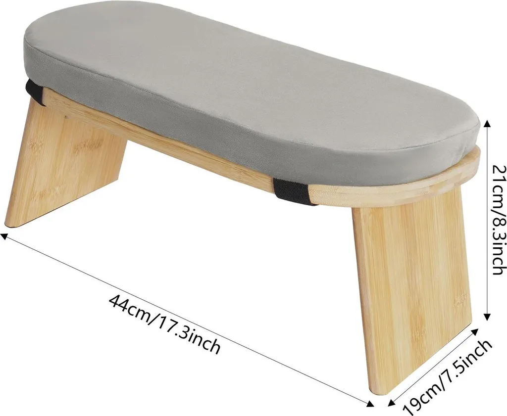 Banc de méditation pour posture parfaite - Pliable et compact Gris - 2