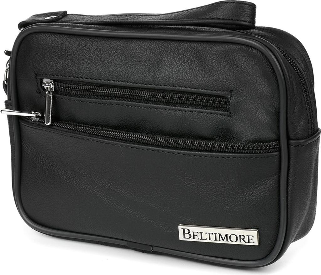Herren Lederhandtasche für Dokumente, Premium Kosmetiktasche, Beltimore