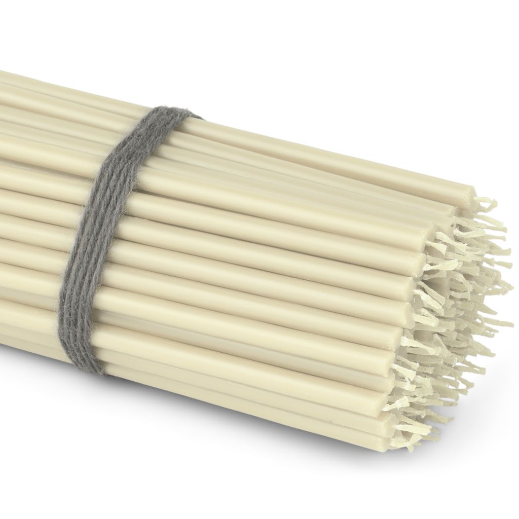 NKlaus - 100x Altarkerzen weiß Rußfrei Tropffrei dünn L 16cm Premium Paraffinwachs 36117
