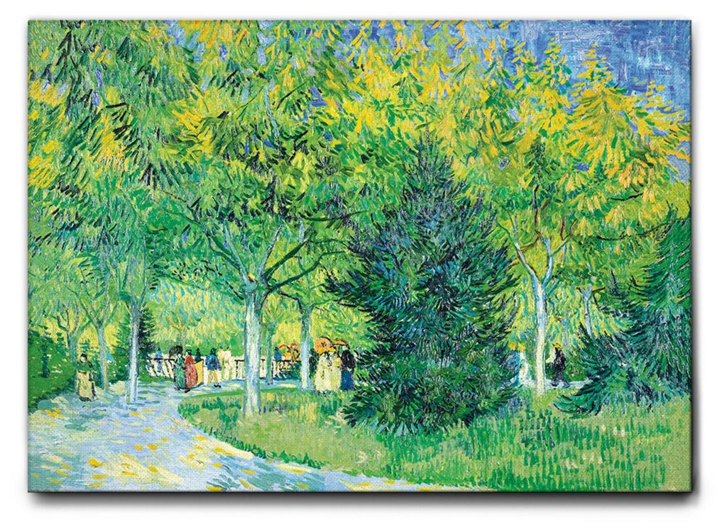 Giallobus - Wanderwege in einem Park - Vincent Van Gogh - 140L x 100B cm - Bild - Leinwand mit Standardrahmen