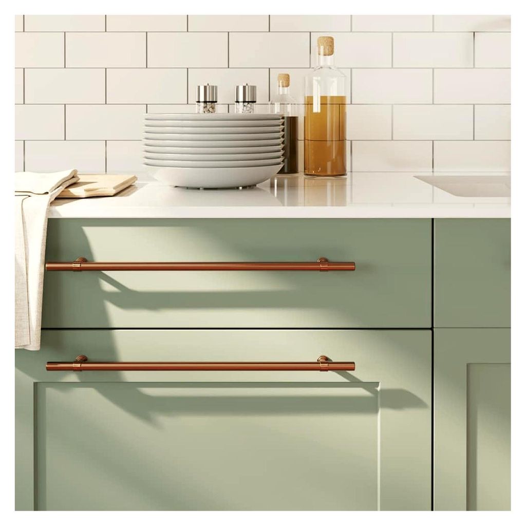 Möbelgriffe 5 Stk., Schrankgriffe T-Form, Griffe für Küchenschränke, Küchengriffe Schubladengriffe Türgriffe, Bronzen 320mm Edelstahl