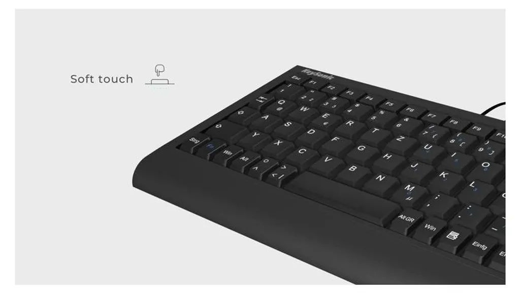 KeySonic ACK-595C+ Clavier Compact USB PS/2 pour Espace Réduit Noir - 15