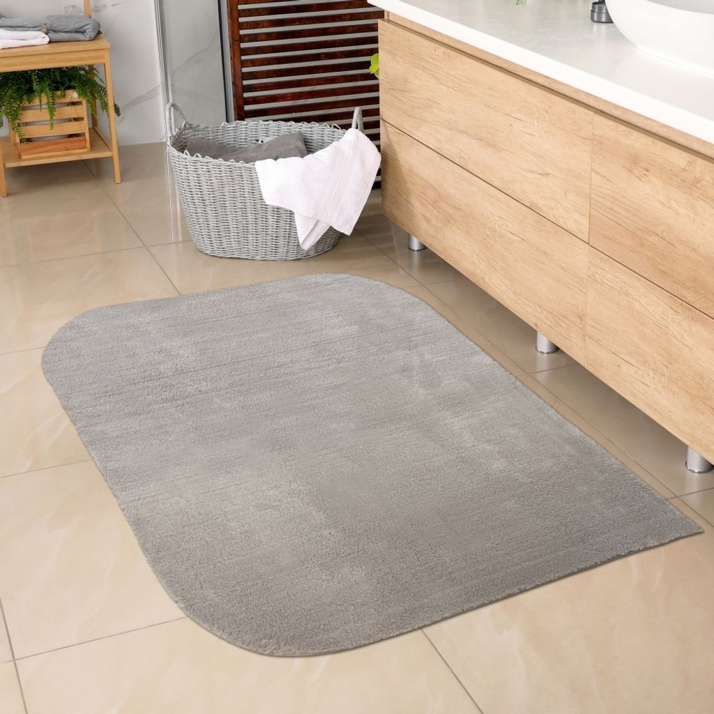 Badezimmer Teppich mit abgerundeten Ecken | waschbar | in Produktbild 1