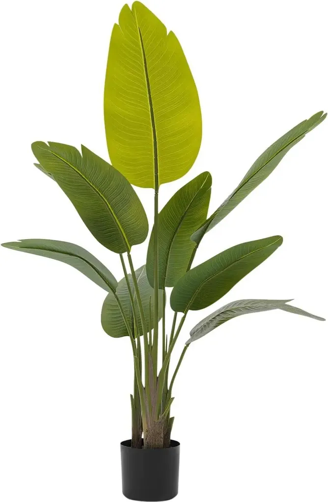 Bananier Artificiel Vert 120 cm - Décoration Tropicale Durable Taille L