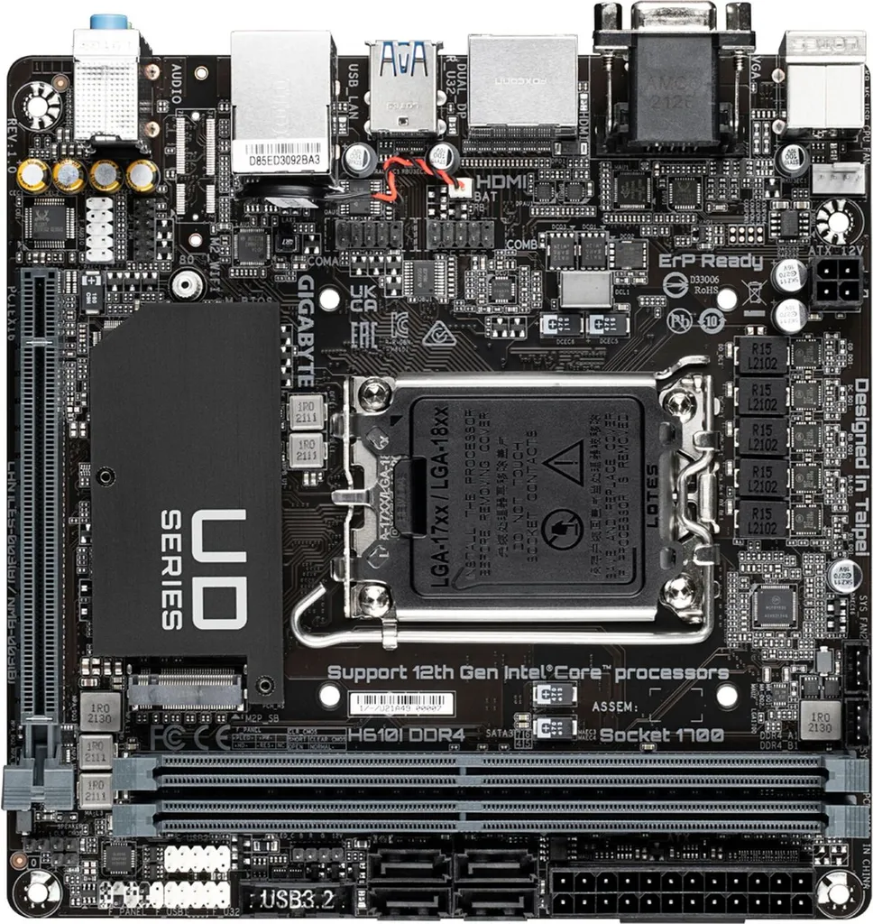 Carte mère Mini-ITX Intel H610 GIGABYTE H610I DDR4 pour PC compact - 2