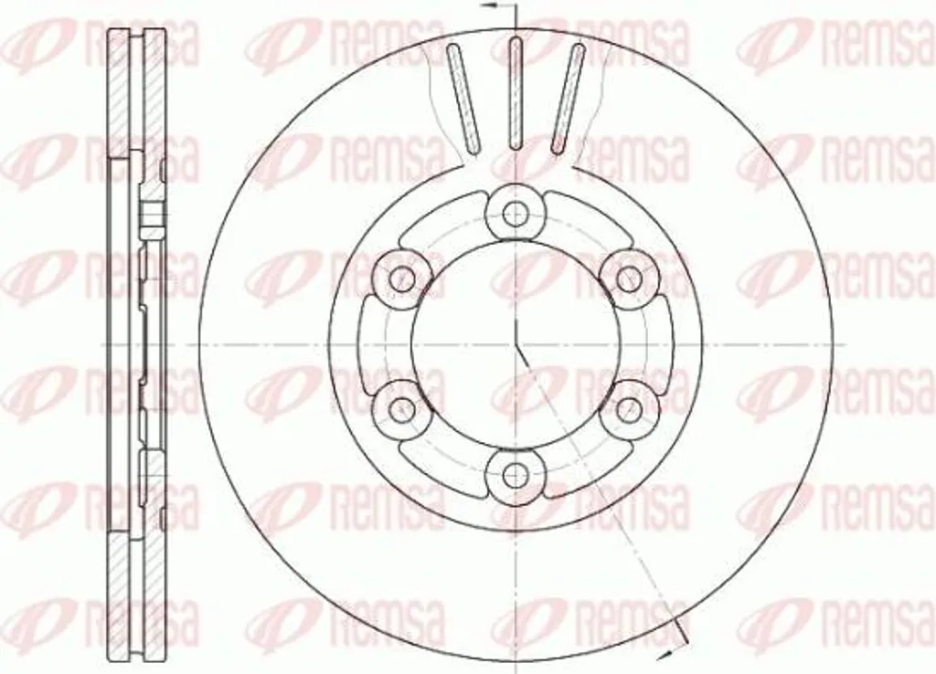 Disque de frein avant pour Kia K2500 et K2700 - Qualité REMSA 61164.10