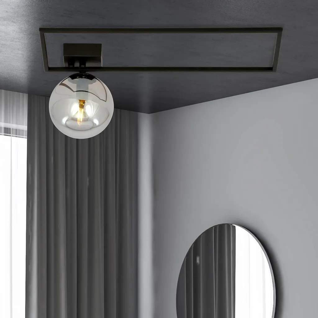 Plafonnier Compact E14 Noir Graphite Imago 1A pour Éclairage Précis - 7
