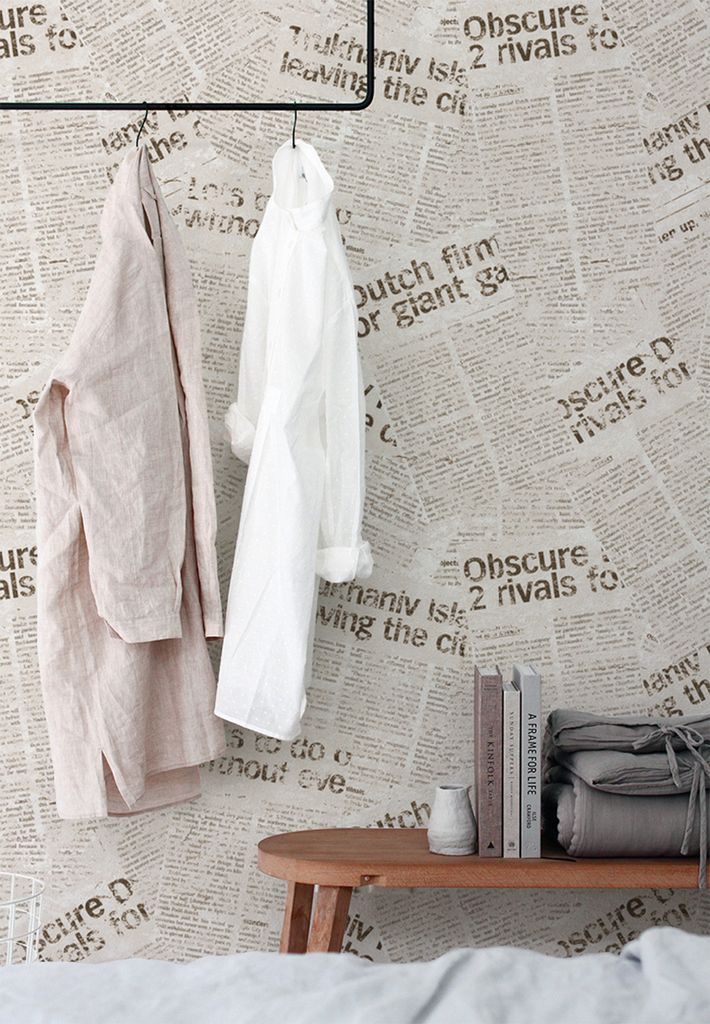 Coloray Fototapete 250x104 cm An Einer Wand Latex Latextapete - Vintage Zeitung Scandinavian.