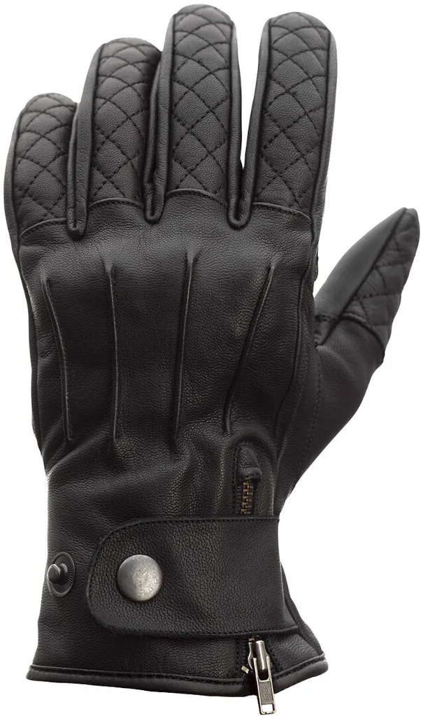 Gants de moto en cuir homologués CE RST Matlock coloris noir