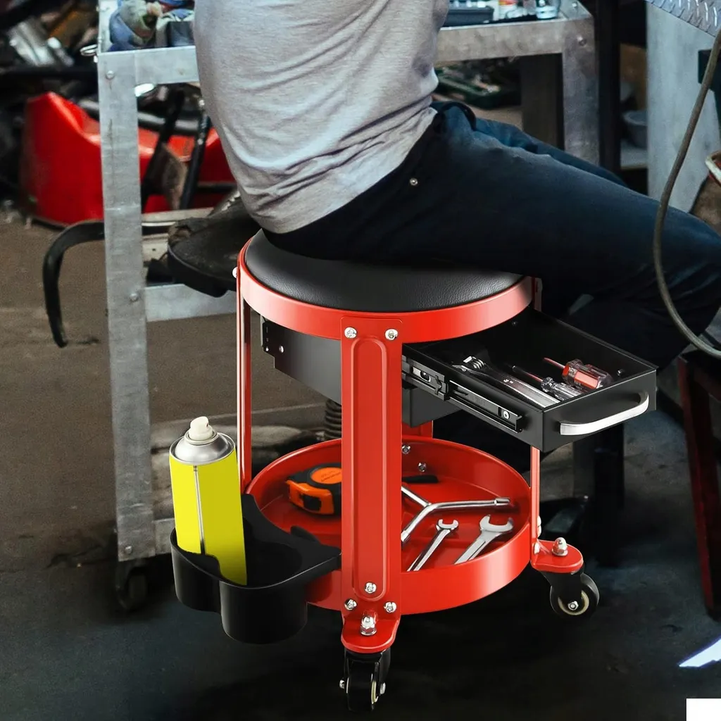 Rangement outils pour garage - Servante d'atelier mobile 3 plateaux - 3