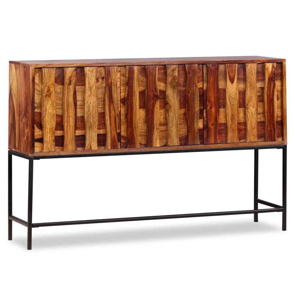 Buffet vidaXL en bois d'acacia massif - Meuble de rangement 120x30x80 cm