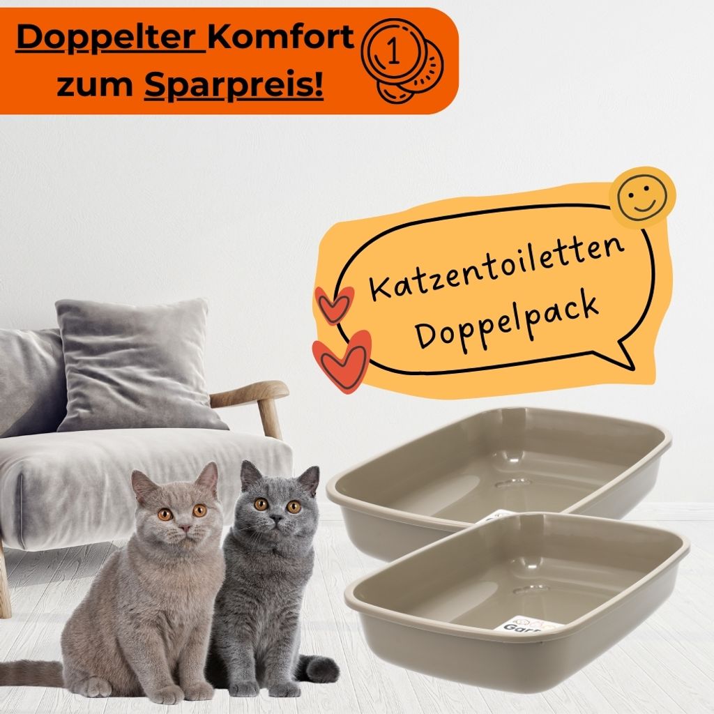 2x Katzenklo Kaninchen Toilette Kitten Katzentoilette ohne Produktbild 6