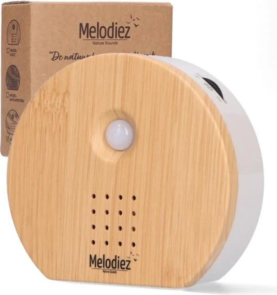 Boîte à musique bois contre le stress : sons oiseaux et vagues Melody