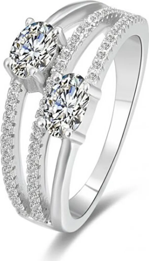 Anello Fascia Argento 925 e Zirconi AGG332 - Misura 56 - Look Elegante